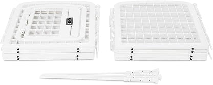 Amazon Basics 8-Panel Octagonal Plastic Pet Pen Fence Enclosure With Gate, 59 x 58 x 28 Inches, White