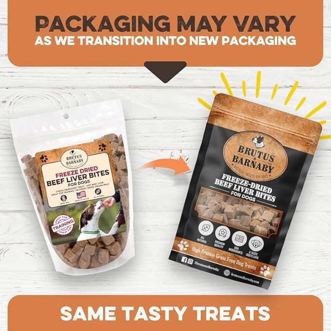 Freeze Dried Dog Treats, Beef Liver - All Natural - Healthy, Grain Free, Single Ingredient Dog Treat Liver Treats for Dogs - Beef Liver Dog Treats That Are Small Bites Perfect For Dog Training Treats