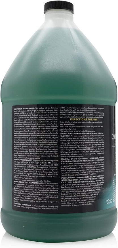 256:1 Disinfectant, 1 Gallon - Liquid Concentrate Disinfectant and Deodorizer, Sanitizer for Veterinary Clinics and Kennels, Effective Against Viruses and Bacteria (Wintergreen)