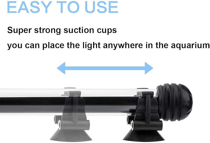 LED Aquarium Light, 7.5inch Colorful Fish Tank Light Submersible Underwater Crystal Glass LEDs Lights, 9 LEDs Beads, Brightness Adjustable Memory Function, LED Light bar Stick for Fish Tank