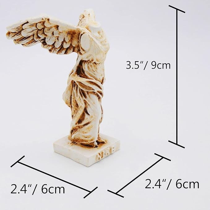 Winged Victory of Samothrace Fish Tank Decorations Decor Sculpture Statues Figurine Ancient Greece Reptile Turtle Lizard Spider Tanks Terrarium Statue Décor Ornament Pet Brown