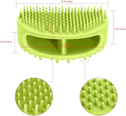 Dog Brush & Cat Brush, Soft Silicone Dog & Cat Grooming Brush, Pet Bath & Massage Brush for Cats and Dogs with Short or Long Hair, Cat Slicker Shedding Hair Brush Limegreen