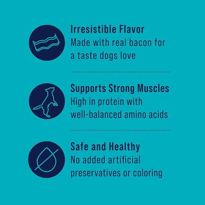 Stewart Freeze Dried Dog Treats, PuffPops, Bacon Lover’s Variety Pack (Bacon Cheeseburger, 2.8 oz. + Bacon & Cheese, 2.8 oz. + Bacon, Egg & Cheese, 2.8 oz.) Limited Ingredient Bacon Dog Treats