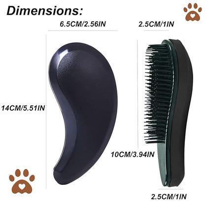 Puppy Brush, Soft Dog Brush for Grooming, Puppy Hair Remover Brush Comb, Grooming Tool for Poodles, Teddy, Yorkies, Maltese, Shih Tzu, Chihuahua, Black