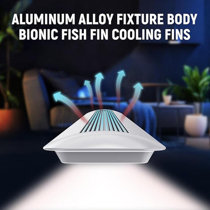 Aquarium Light,Fish More Red Water is Not,Specific Full Spectrum Fish Tank Light,Comes with Two Mounting Brackets, Timing Function, Memory Feature, Adjustable Brightness, IP68 (10IN)