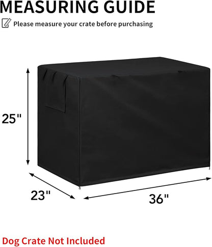 Easy-Going Dog Crate Cover 36 Inch Dog Kennel Cover for Dog, Cage Covers for Dog Crates Fit (36" L x 23" W x 25" H) Black