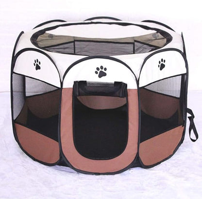 BODISEINT Portable Pet Playpen, Dog Playpen Foldable Pet Exercise Pen Tents Dog Kennel House Playground for Puppy Dog Yorkie Cat Bunny Indoor Outdoor Travel Camping Use
