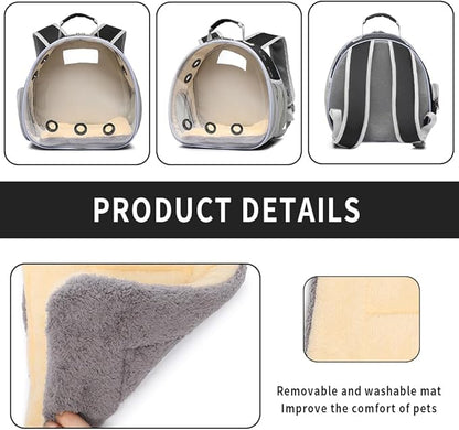 Bunny Carrier, Guinea Pig Carrier,Small Animal Carrier Backpack for Rabbit,Bearded Dragon, Lizard,Hamster,Kitten. Breathable Pet Travel Cage Bag Perfect for Vet Visits & Outdoor Adventures (Black)