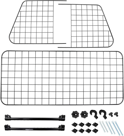 Amazon Basics Adjustable Dog Car Barrier 59.72 x 5.20 x 16.46 Inch, Black