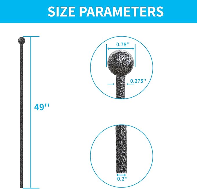 Dog Playpen Stakes - Dog Pens Accessories, for Indoor Outdoor RV Puppy Large Medium Puppy Dog Playpen (49 inch, Silver Black)