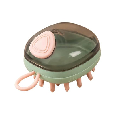 2-in-1 Pet Grooming Brush & Silicone Bath Massager for Dogs and Cats  Soft Bristle Deshedding Comb, Shampoo Dispenser, Skin-Friendly, Easy to Hold & Clean