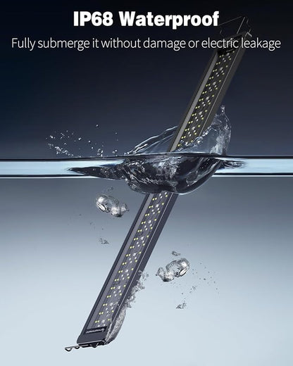 Pawfly 38 W Aquarium LED Light for 36" to 45" Tanks 24/7 Extendable Fish Tank with Full Spectrum IP68 Waterproof Light with D/N Mode Single Color Effects Timer and Adjustable Brightness