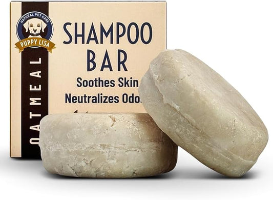 Natural Dog Shampoo Bar - Neutralizes Odors - Made in USA, Vegan, Hypoallergenic - Made with Natural Ingredients - 1 Dog Shampoo Bar is Equivalent to 24oz of Liquid Oatmeal Shampoo (1 Bar)