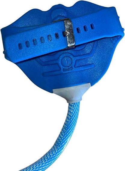 Dog Washing Hose Attachment Pet Bathing Hose with Brush Attachment Indoor Outdoor Use, Blue, GE908