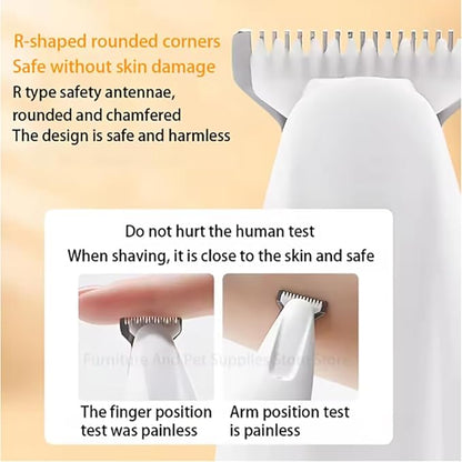 Dog Paw Trimmer, 35 dB Low Noise, 18 mm Widen Blade, LED Display, Rechargeable, Waterproof, Clipper for Dogs and Cats