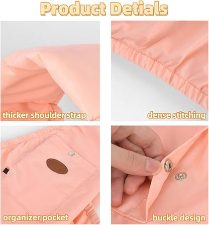 Dog Carrier Sling, Puppy Carrier Bag with Storage Pocket, Hands Free Reversible Pet Papoose Bag, Travel Safe Sling Bag, Suitable for Puppies,Small Dogs Cats Outdoor (Pink)