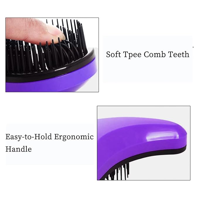 Small Dog Brush- Grooming Tool for Teddy, Yorkies, Maltese, Shih Tzu, Chihuahua - Puppy Hair Brush (Dark Purple)