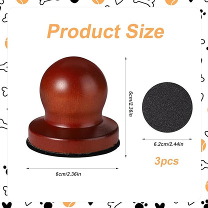 Dog Nail File, Pet Nail File Manual Dog Nail Grinder Easy Nail File Stress Free with Replaceable Sandpaper Wooden Dog Scratch Board Trimmer Kit for Pets Cats