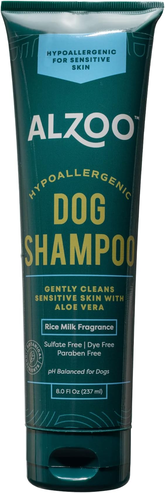 Hypoallergenic Shampoo for Dogs, Specially Formulated for Dogs with Sensitive Skin, 100% Plant-Based Active Ingredients, Rice Milk Fragrance, Made in The USA, 8 Fl. Oz.