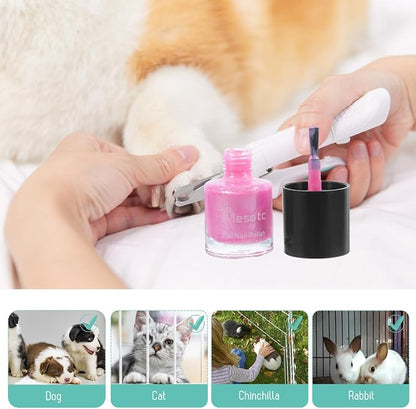 POPETPOP Dog Nail Polish Dog Toe Nail Polish : 6Pcs Gel Fingernail Polish Kit Pet Nail Polish Water Based Nail Polish for Dogs, Easy to Remove