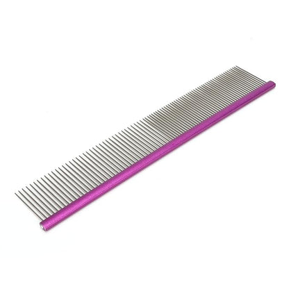 Greyhound Comb For Dogs, Metal Dog Comb Cat Comb For Removing and Knots Dog Combs with Rounded Ends Dog Combs For Grooming Matting Grooming Tool For Long Short Haired Dog