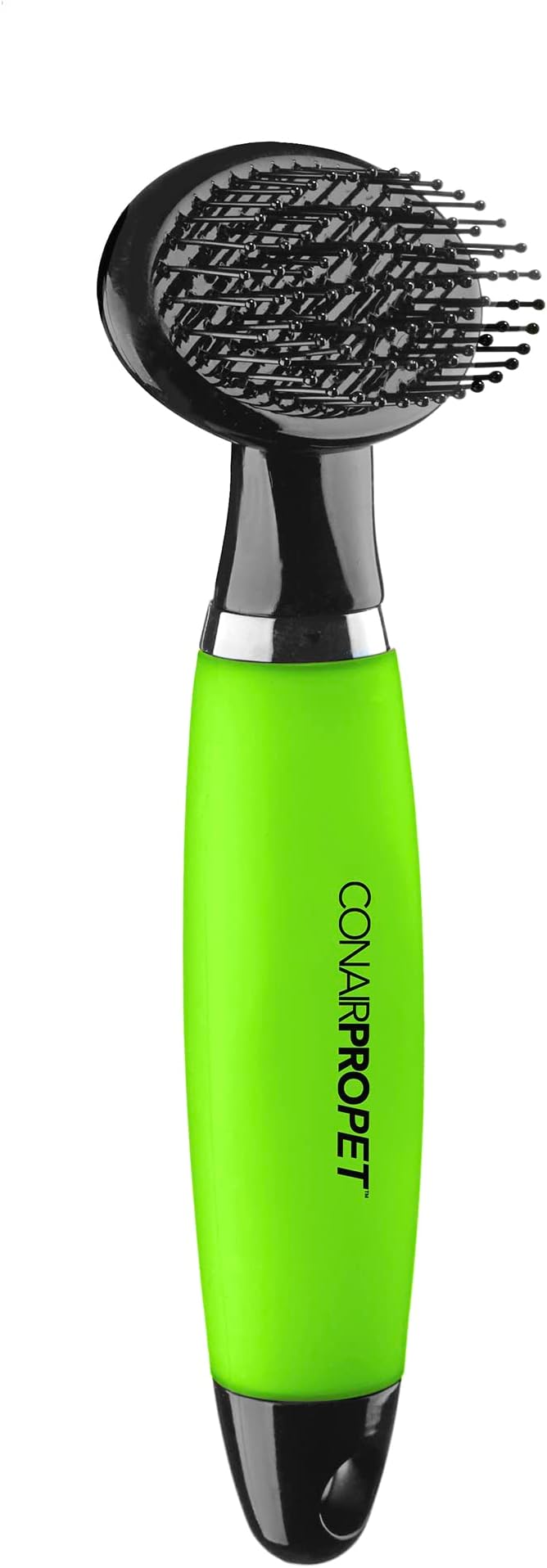 CONAIRPRO Dog & Cat Dog Brush for Shedding, Small Slicker Brush with Reinforced Metal Tips, Ideal for Smaller Breeds Green