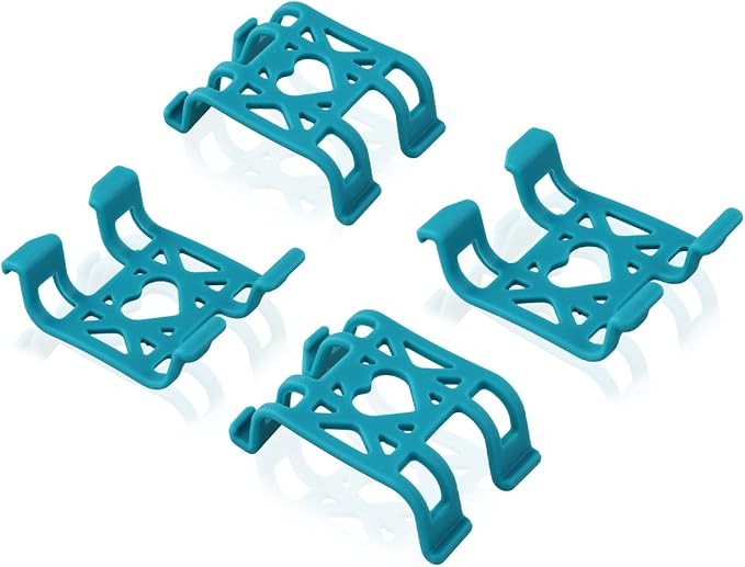 4pcs Collar Attachment Clips, GPS Dog Silicone Clips Accessories for Cat Pet Activity Replacement (Blue)