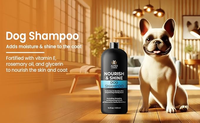Dog Shampoo for Itchy Skin, Allergies & Odor – Calming Formula with Lavender, Rosemary & Biotin – Moisturizing & Hypoallergenic – Safe for Sensitive Skin & Puppies – 16 fl oz