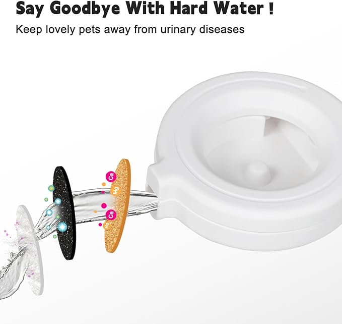 RIZZARI Dog Water Dispenser Bowl: 8L Large Black Stainless Steel Automatic Pet Dispenser with Replaceable Filter - Anti-Splash Design for Busy Owners