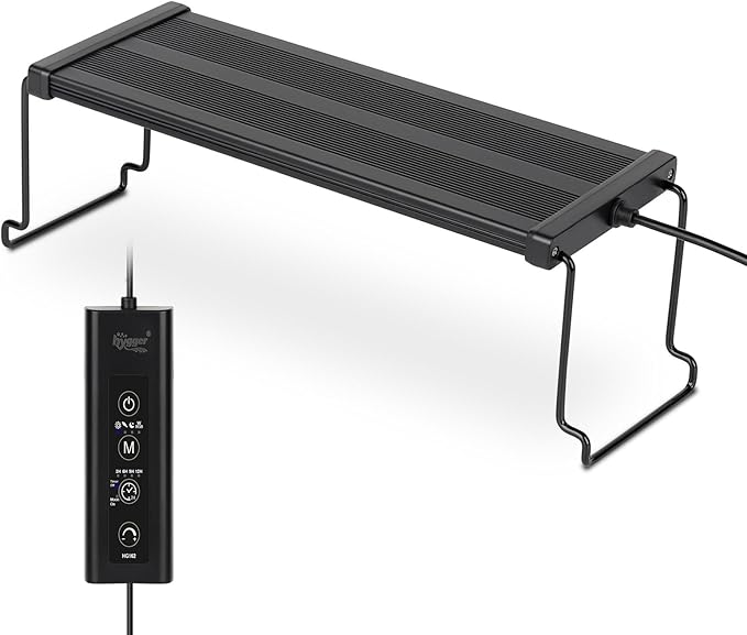 hygger New Mode 24/7 Timer LED Aquarium Light, Auto On Off Full Spectrum Fish Tank Light Fish Colorful/Sun/Nightlight/Wrgb Cycle Mode for Freshwater Plants Tank (for 12in~18in Long Tank)