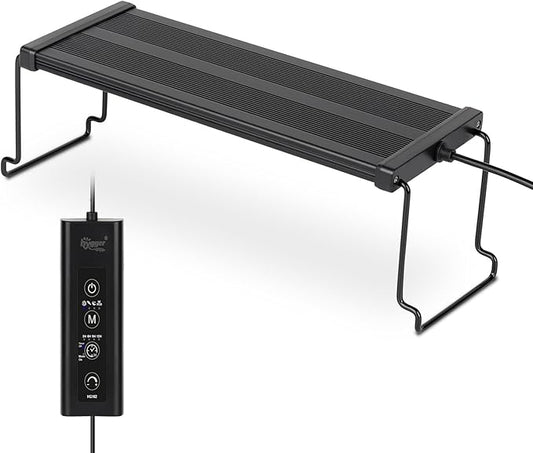 hygger New Mode 24/7 Timer LED Aquarium Light, Auto On Off Full Spectrum Fish Tank Light Fish Colorful/Sun/Nightlight/Wrgb Cycle Mode for Freshwater Plants Tank (for 12in~18in Long Tank)