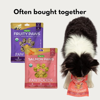 Treats Fruity Paws - Organic Dog Treats Healthy, Low Calorie Puppy Treats for Joint and Hip Support, Tasty Natural Treats for All Dogs, Only 5 Cal, Approx. 60 per Bag - 170g - Made in USA