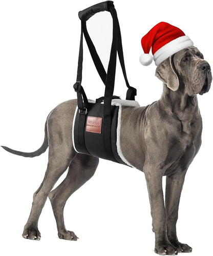 Dog Sling for Back Legs, Dog Lift Harness, Magic Tape Dog Sling for Large Dogs Hind Leg Support, Elderly Dog Lifter, Help Canie Hip Arthritis K9 Cruciate Ligament Rehabilitation (Large)