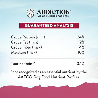 Addiction Viva La Venison All Life Stages Small Breed Grain-Free Premium Venison Dry Dog Food Crafted in New Zealand - 3.3 lbs. Grain-Free/Gluten-Free Kibbles for Small Dogs