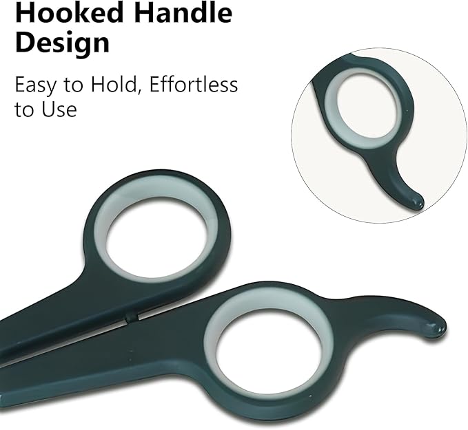 2-Pieces Professional Dog and Cat Grooming Scissors, Pet Trimming Shears, Sharp Stainless Steel Blades with Rounded Tips - Safe Fur Cutting for Dogs, Cats, Horses