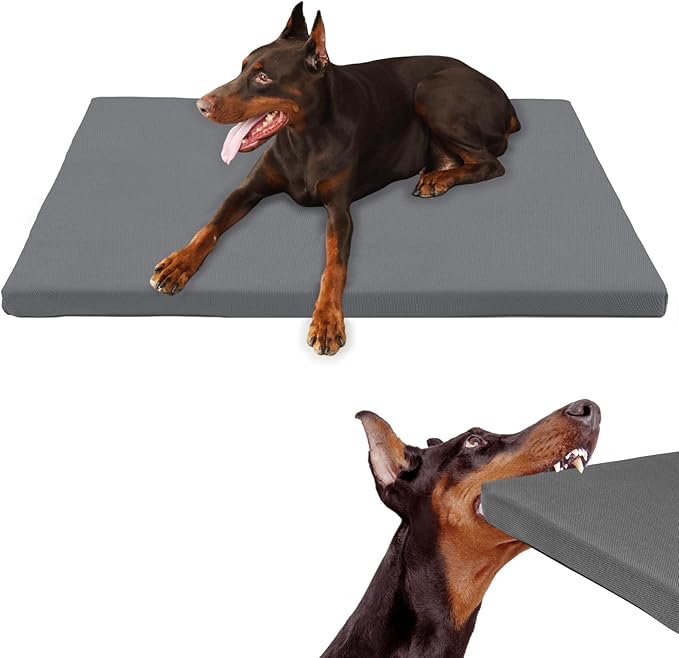 Durable Outdoor Waterproof Dog Bed up to 25 lbs Puppies Chew Resistance Dog Crate Mat Washable Cover
