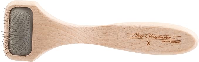 Chris Christensen Grooming Bundle - Just Divine Ready to Use Brushing Spray for Dogs, Prevents Brushing Damage, Light Detangler - Mark X Tiny Slicker Dog Brush, Round Ground Stainless Steel Pins