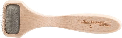 Chris Christensen Grooming Bundle - Just Divine Ready to Use Brushing Spray for Dogs, Prevents Brushing Damage, Light Detangler - Mark X Tiny Slicker Dog Brush, Round Ground Stainless Steel Pins