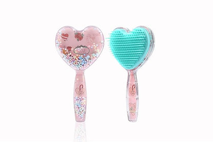 Heart-Shaped Puppy Brush ï¼ Soft Dog Brush - Gentle Grooming Brush for Small Dogs, Perfect for Yorkie, Shih Tzu, Maltipoo ï¼_og Hair Remover Brush (Fluorescent color)