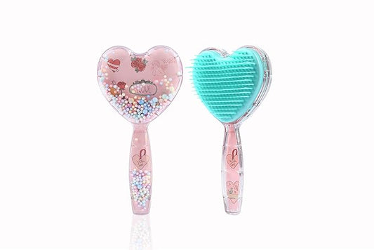 Heart-Shaped Puppy Brush ï¼ Soft Dog Brush - Gentle Grooming Brush for Small Dogs, Perfect for Yorkie, Shih Tzu, Maltipoo ï¼_og Hair Remover Brush (Fluorescent color)