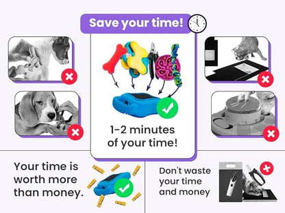 De' Vora Scratch Square - Dog Nail Scratch Board Treat Box | 5 in 1 Dog Scratch Pad for Nails | Dog Nail Scratch Board with Treat Box | Scratch Pad for Dogs Nail File | Dog Scratch Board for Nails M/L