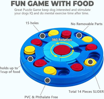 Dog Puzzle Toys Interactive Toy for Puppy IQ Stimulation &Treat Training Games Treat Dispenser for Smart Dogs, Puppy &Cats Fun Feeding (Level 1-3)