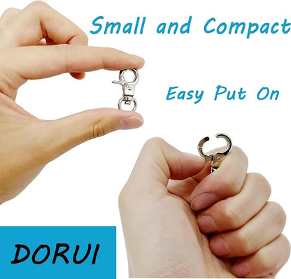 Dog Tag Clips 2 Pack Easy Change for Pet ID Tag Quick Clips Small Medium Large Dogs and Cats Collars|Silver|