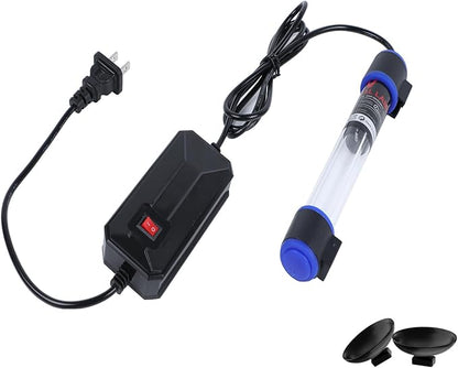 7W UVC Aquarium Light for Fish Tank and Pond – Quartz Tube Waterproof UV Lamp, Water Clarifier for Clearer Water