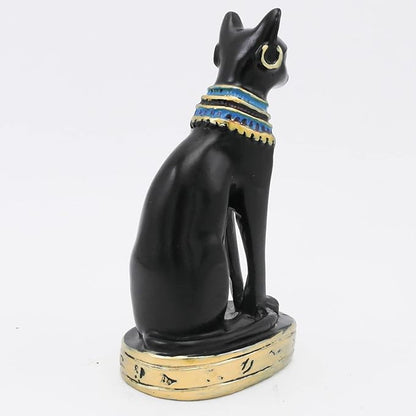 Egyptian Cat Bastet Fish Tank Decorations Aquarium Ancient Egypt Décor Sculpture Figurine Statue Reptile Turtle Lizard Spider Tanks Terrarium Ornament Black