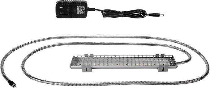 HappyBird Lighting Bird Cage Light with Chew Guard - Full Spectrum LED Pet Light - Simulates Natural Environment - Safe for Hookbill Birds – Easy to Install - (10" Long)