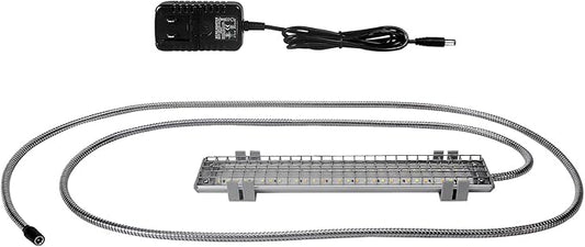 HappyBird Lighting Bird Cage Light with Chew Guard - Full Spectrum LED Pet Light - Simulates Natural Environment - Safe for Hookbill Birds – Easy to Install - (10" Long)