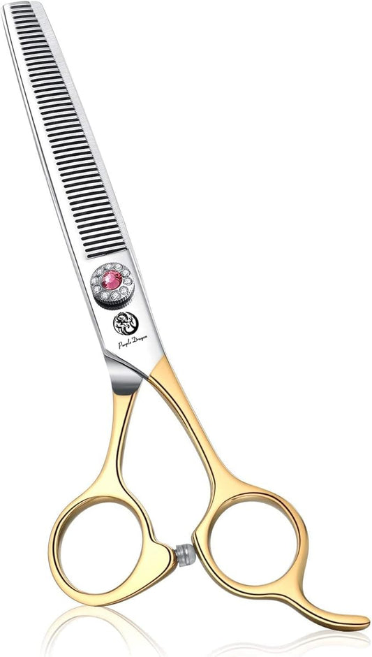 6.5 Inch Professional Golden Pet Dog Cat Grooming Thinning Shears Scissor Light Weight Japan 440C Stainless Steel