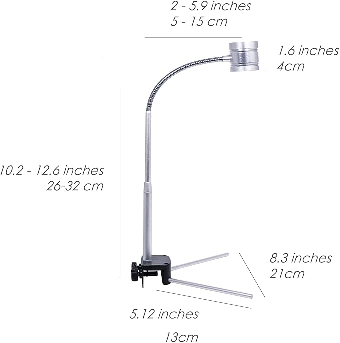 2 in 1 Full Spectrum Clip-On Aquarium Plant Grow Light, Freestanding Freshwater Fish Tank LED Light, 5Watts