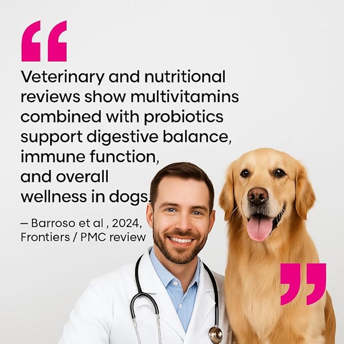 24-in-1 Complete Daily Dog Multivitamin Chews  Beef Flavor  All-in-One Support for Joints, Skin, Coat, Digestion & Immunity with Glucosamine & Omega-3 (140 Chews)